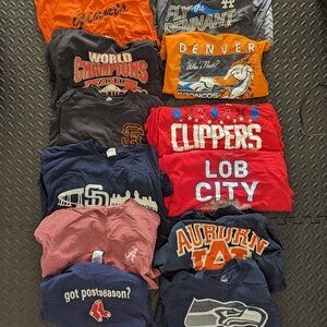 Lot of Mixed MLB NFL NCAA Mens Womens Sports Fan 12 Piece Reseller Bundle